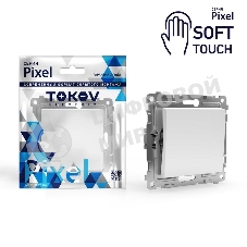 Переключатель проходной TOKOV ELECTRIC 1-кл. СП Pixel 10А IP20 механизм айс