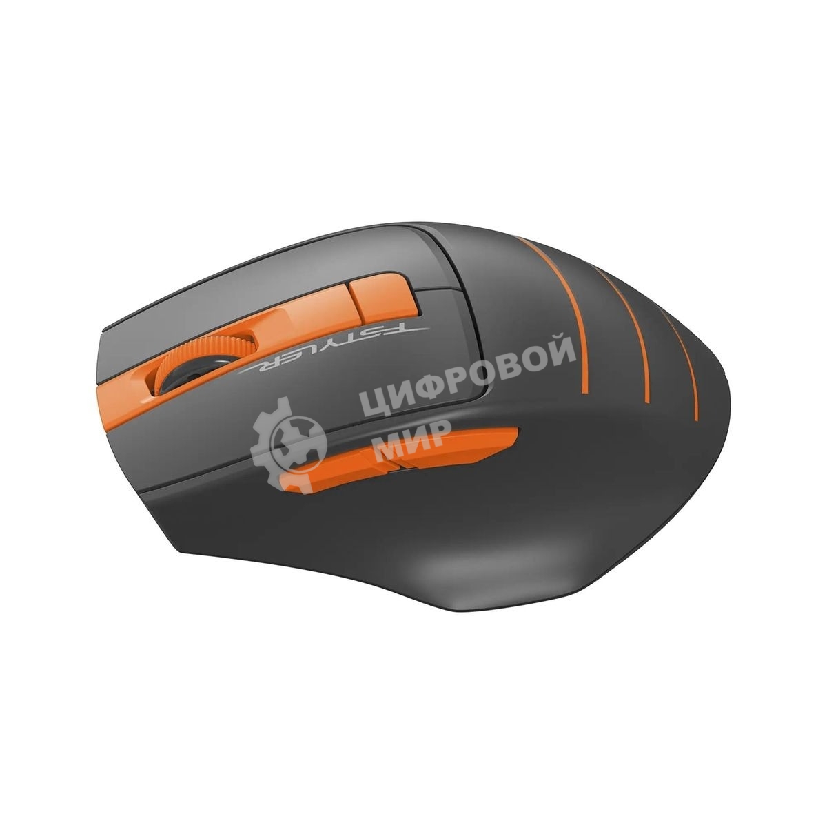 Мышь беспроводная A4Tech Fstyler FG30S серый/оранжевый, 2000 dpi, радиоканал, USB, кнопки - 6
