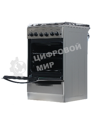 Плита газовая Gefest ПГ 5100-02 0004 серебристый, конфорок 4 шт, духовка 52 л, 50 см x 85 см x 58.5 см