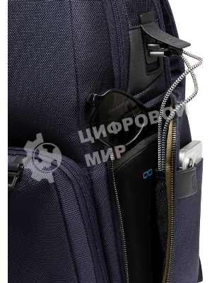 Рюкзак мужской Piquadro Brief2 CA4439BR2BM/BLUCU темно-синий/коричневый нейлон/натур.кожа