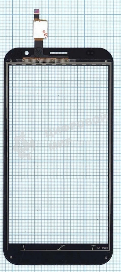Сенсорное стекло (тачскрин) для Fly FS551 Nimbus 4, черное