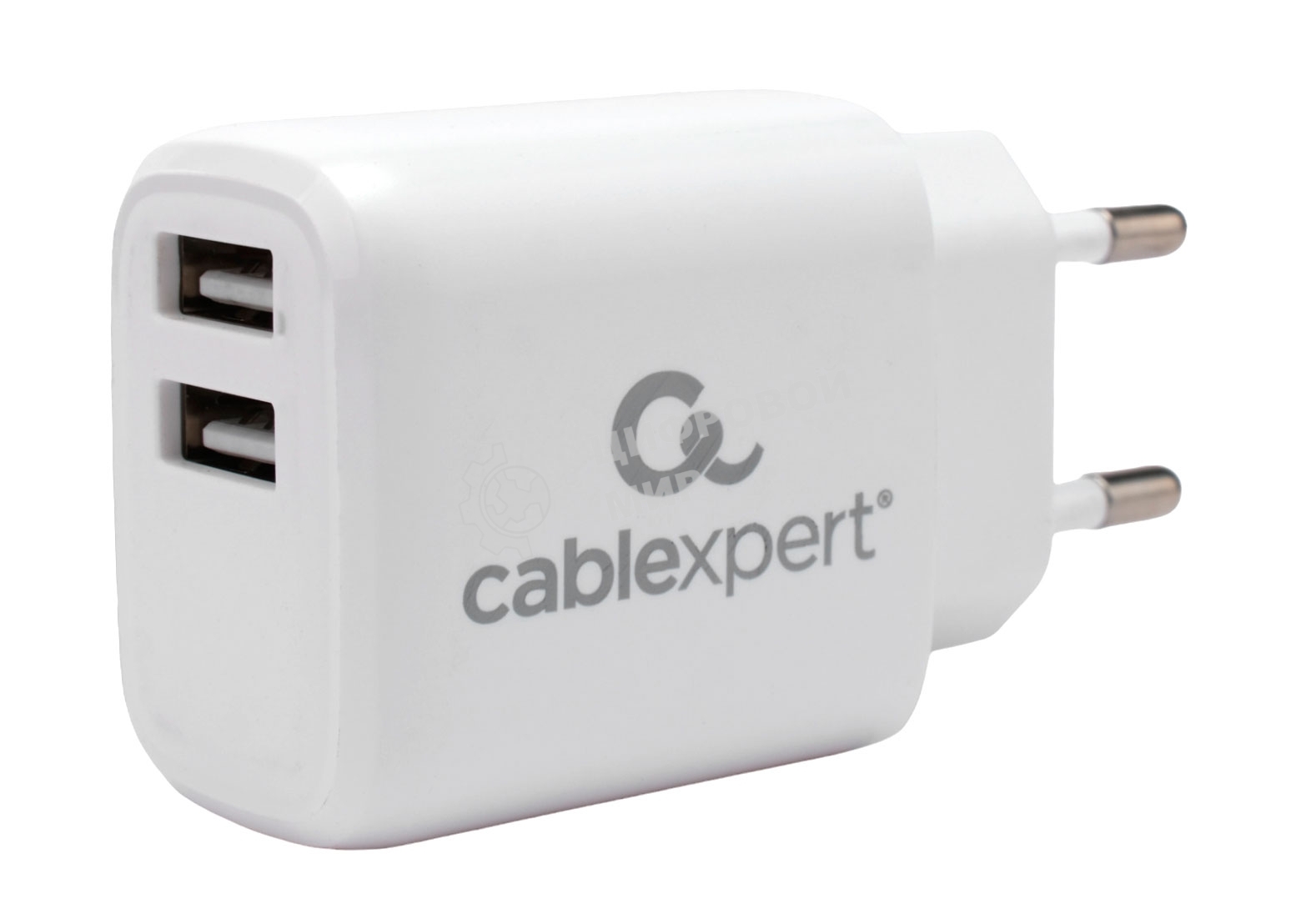 Сетевое зарядное устройство Cablexpert MP3A-PC-58, 10.5Вт, 2.1А, 2хUSB, белый, пакет