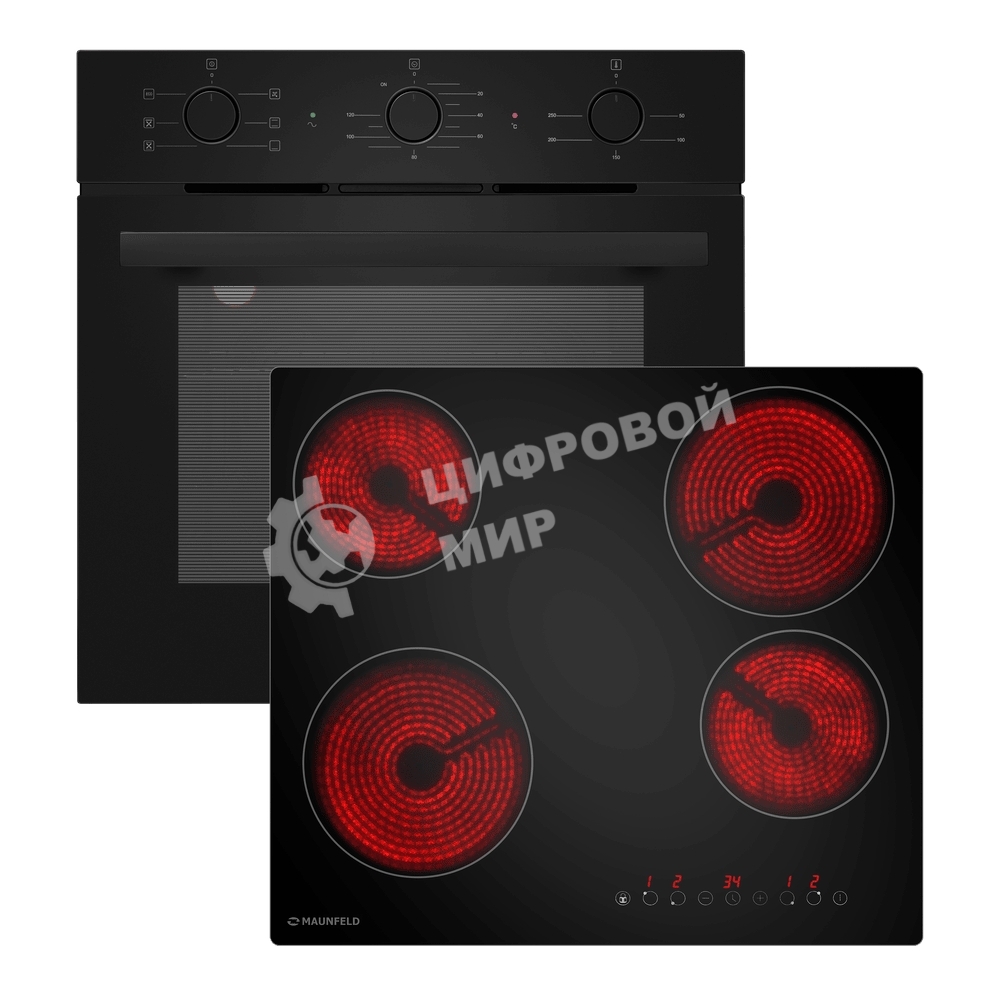 Встраиваемый комплект Maunfeld Basel черный/черный