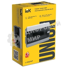 Корпус пластиковый IEK UNION Compact UIC-KP12-V-12-41-K01 ЩРВ-П-12 IP41 черная прозрачная дверь