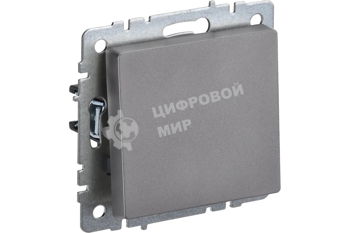 Выключатель BRITE Выключ. 1-кл. перекр. 10А ВС10-1-3-БрС сталь IEK