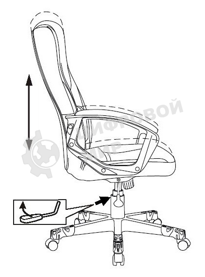 Кресло игровое Бюрократ Zombie 10 черный искусст.кожа/ткань крестовина пластик