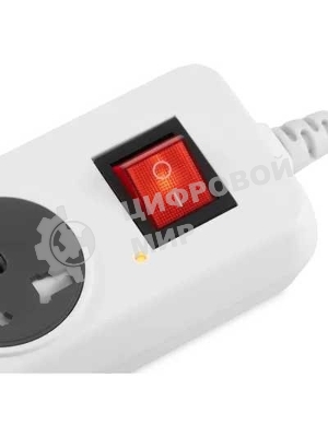 Сетевой фильтр Buro 500UNH-3-WG 3м, 5 розеток, белый/серый, коробка