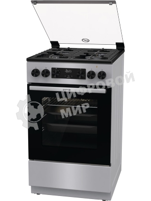 Плита Комбинированная Gorenje GK5C41SF серый (стеклянная крышка) реш.чугун