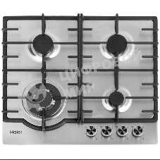 Газовая варочная поверхность Haier HHX-M64RFVLX, 4 конфорки, нержавеющая сталь, 8300 Вт