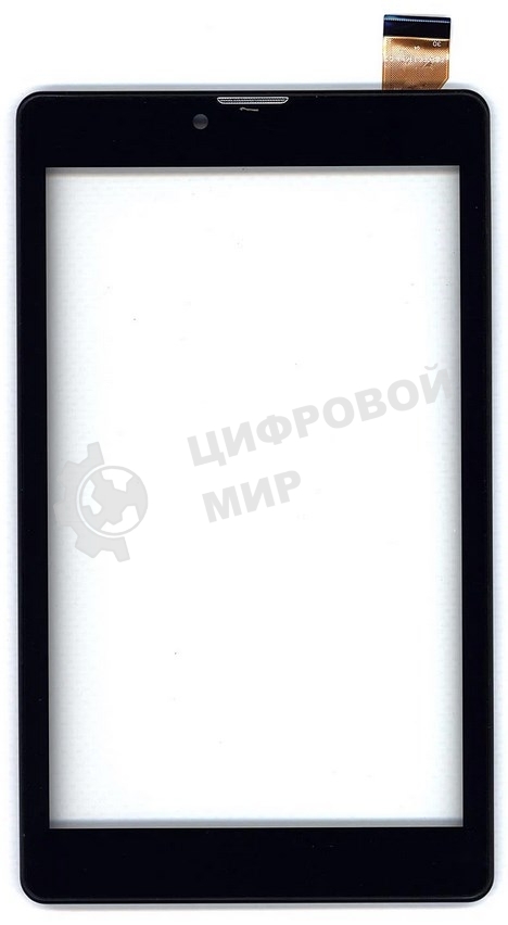 Сенсорное стекло (тачскрин) для Irbis TZ738, черное с рамкой