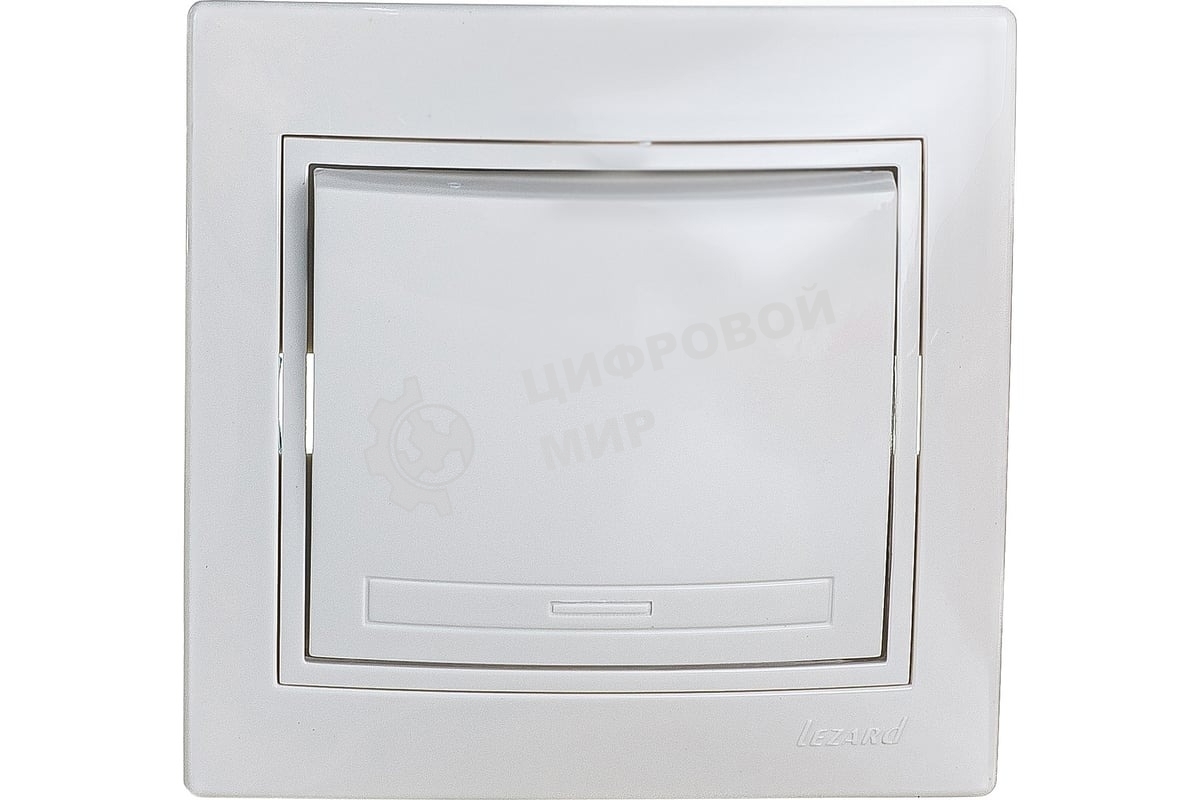 Выключатель LEZARD 1-кл. СП Мира 10А IP20 белый/белый 701-0202-100