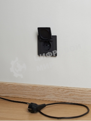 Розетка 1-местная IEK BRITE РСбш10-3-44-БрГ с заземлением, с защитными шторками и крышкой, 16А, IP44, графит