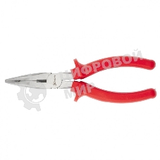 Длинногубцы Matrix Econom 17494, 160 мм, изогнутые шлифованные, пластмассовые рукоятки