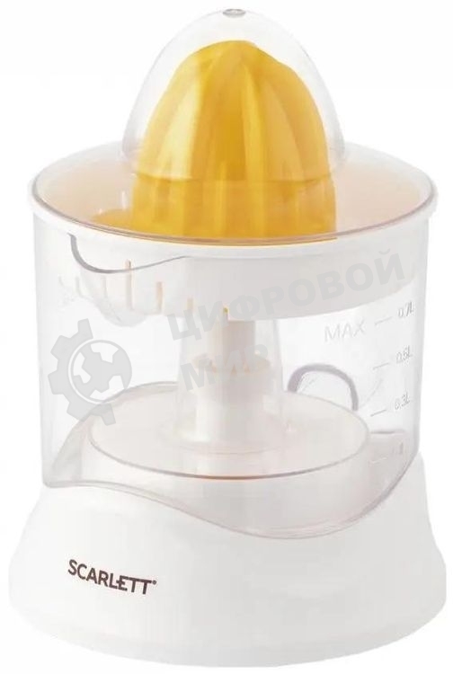 Соковыжималка Scarlett SC-JE50C02 белый, цитрусовая, 25 Вт, 700 мл, механическое