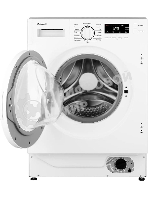 Стиральная машина встраиваемая Weissgauff WMI 6147 Inverter Steam белый, загрузка фронтальная 7 кг, 1400 об/мин, класс A+++