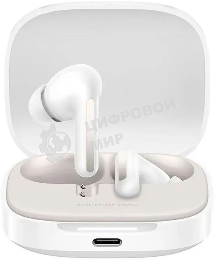 Наушники TWS Xiaomi Redmi Buds 6 белый, внутриканальные, Bluetooth, активное шумоподавление, до 40 ч