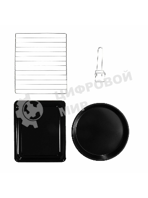 Мини-печь Kraft KF-MO 3506 KGLB (черный/золото) с дисплеем