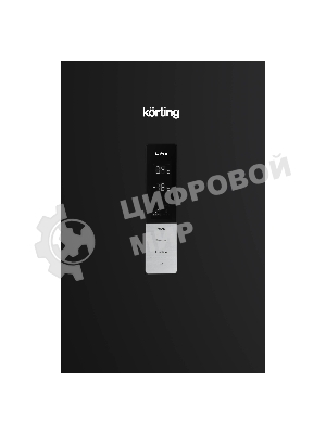 Холодильник Korting KNFC 62370 N черный двухкамерный 257/94л морозилка снизу, No Frost