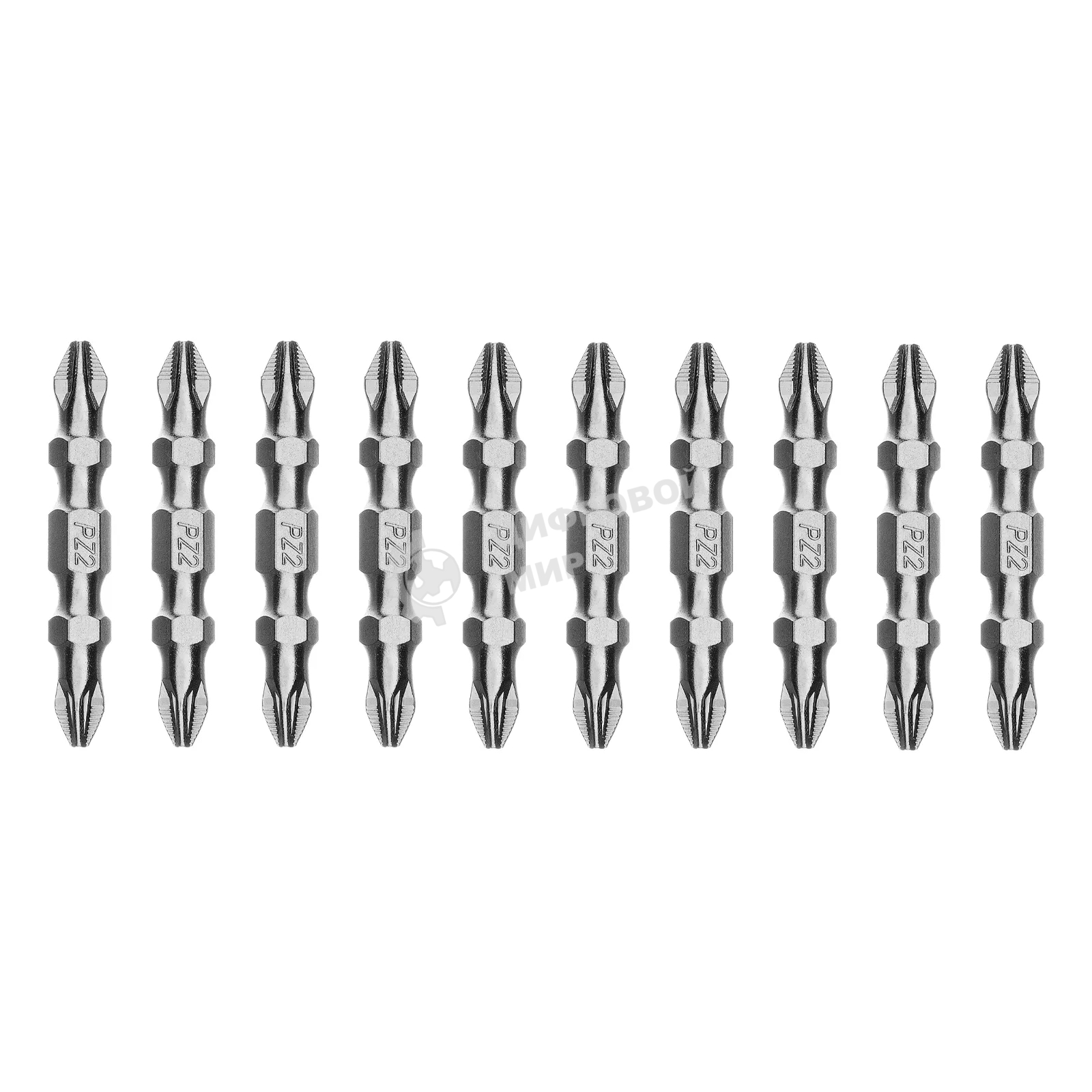 Бита двухстор. Gross PH2-PZ2х45мм, сталь S2, 10шт.