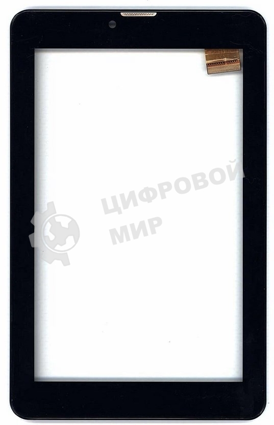 Сенсорное стекло (тачскрин) для Irbis TZ742, черное с рамкой