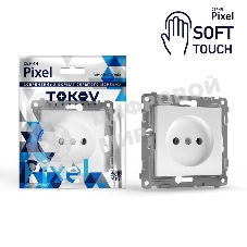 Розетка TOKOV ELECTRIC TKE-PX-R1SF-C34 1-м СП Pixel 16А IP20 без заземл. защ. шторки механизм айс