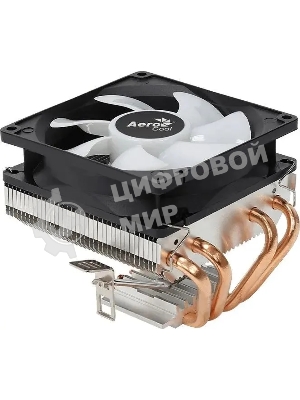 Кулер для процессора AeroCool/Formula Air Frost 4 черный, 90 мм, алюминий/медь, 1800 об/мин, 25.7 дБ, 3 pin, 125 Вт, 78 мм