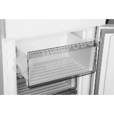 Холодильник Hyundai CC35083F белое стекло двухкамерный 240/95л морозилка снизу, No Frost