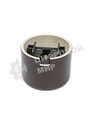 Розетка Bironi R1-101-02 с заземляющим контактом R, Ришелье керамика, коричневый