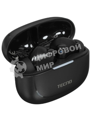 Наушники TWS Tecno Buds 4 Air черный, внутриканальные, Bluetooth, до 6 ч