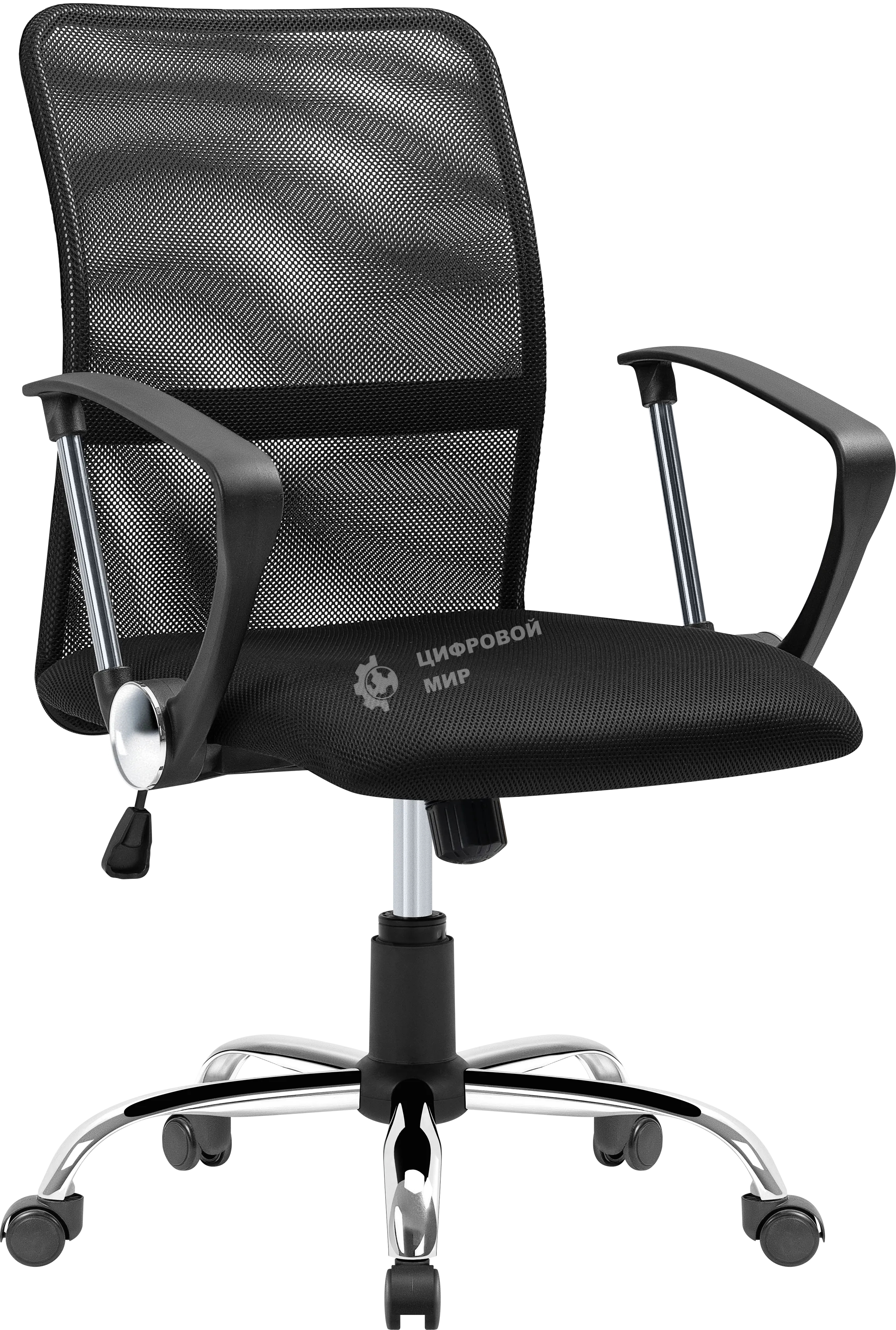 Кресло Defender RIVELLON черный, сетка, 110 кг, механизм качания