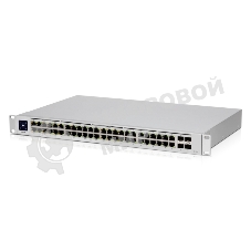 Коммутатор PoE в стойку UniFi Switch 48 PoE USW-48-PoE-EU Ubiquiti 48х 1G RJ45, 4х SFP, раздача 195 Вт, (072146)