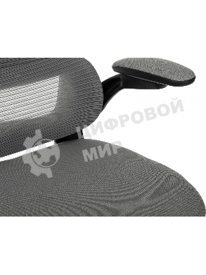 Кресло руководителя Бюрократ Sigma 1 серый, сетка/ткань, крестов. пластик