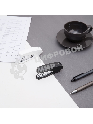 Степлер Deli E0238 N10 (12 листов) встроенный антистеплер, ассорти, 50 скоб, коробка