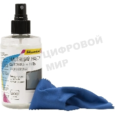 Чистящий набор (салфетка + гель) Silwerhof для экранов и оптики 200 мл