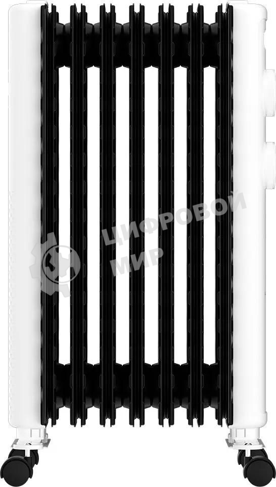 Обогреватель масляный Royal Clima Laggio Nero ROR-LN7-1500M, с терморегулятором, 1500Вт, 6 секций, 3 режима, белый/серый