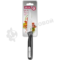 Нож кухонный Rondell Bayoneta RD-1573 стальной универсальный для овощей лезв. 90 мм прямая заточка черный блистер