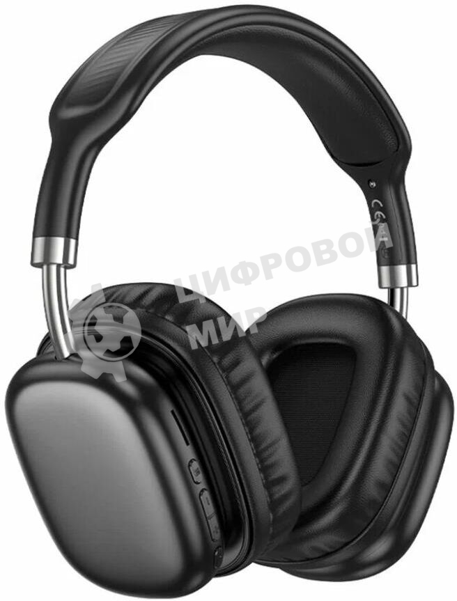 Беспроводные/проводные наушники Hoco W52 черный, накладные, Bluetooth + проводной