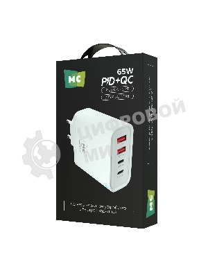 Сетевое зарядное устройство MORE CHOICE NC95 2USB+2Type-C 3.0A PD 65W, белый