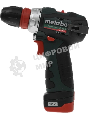 Дрель-шуруповерт Metabo Power Maxx BS BL, 12 В, 2 Ач, 34Нм, щеточный
