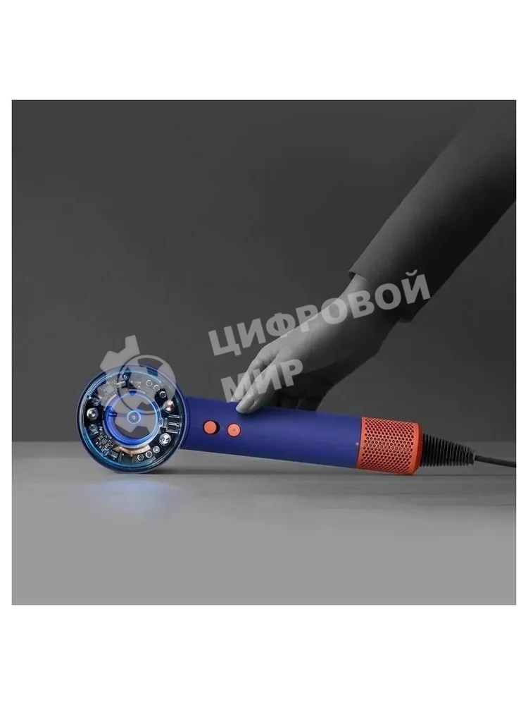 Фен Dyson Supersonic HD16 синий/оранжевый, 1600 Вт, компактный, ионизация