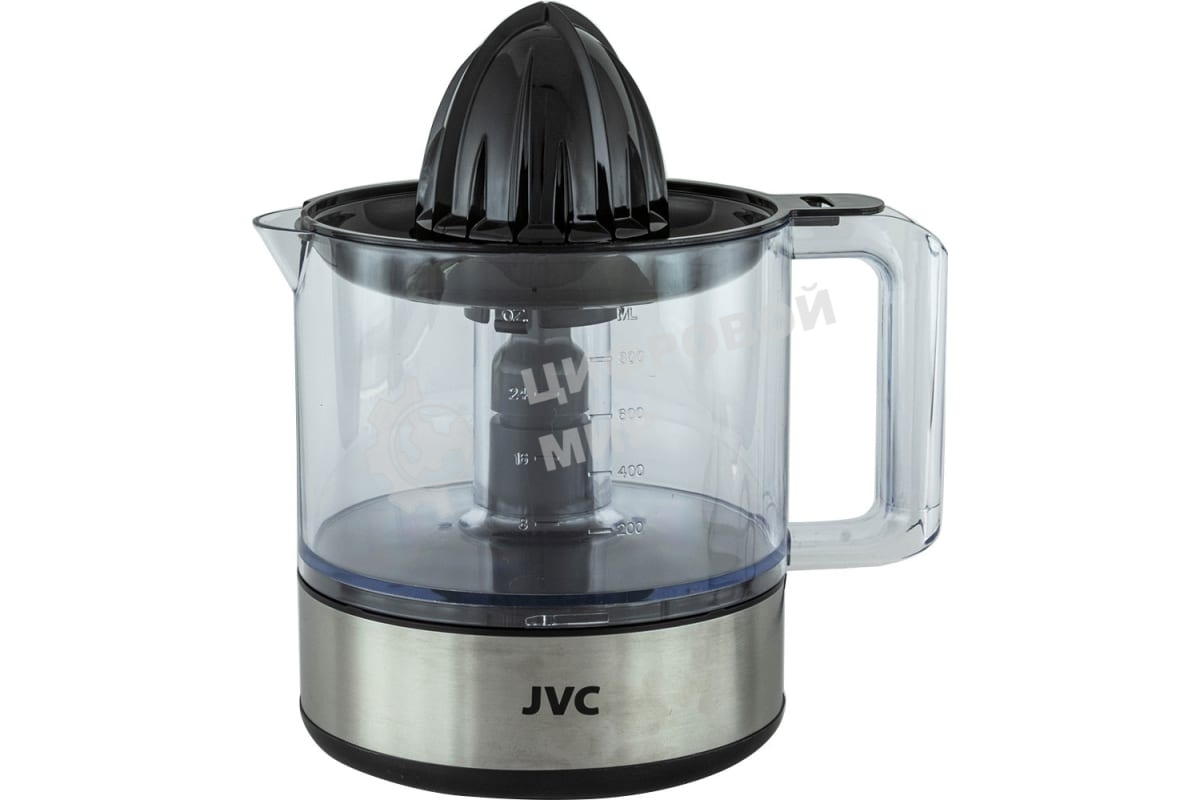 Соковыжималка JVC JK-JC2010 черный/серебристый, цитрусовая, 30 Вт, 800 мл, механическое