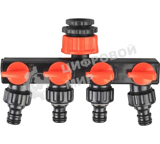 Распределитель PATRIOT TAP-4, пластиковый, 4-х канальный, G 3/4