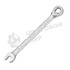 Ключ комбинированный трещоточный Denzel 10 мм, CrV, матовый хром