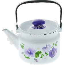 Чайник Лысьва 27104П2 Анютины глазки эмал. 2,0л