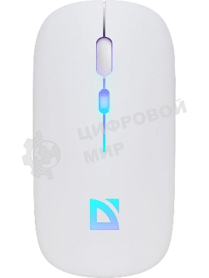 Мышь беспроводная Defender Touch MM-997 белый, 1600 dpi, радиоканал, Bluetooth, USB, кнопки - 4