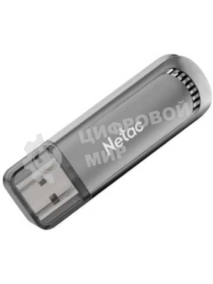 Флешка USB Netac UA61B (NT03UA61B-256G-32GM), 256Gb, USB 3.2, R/W 150/45, серый