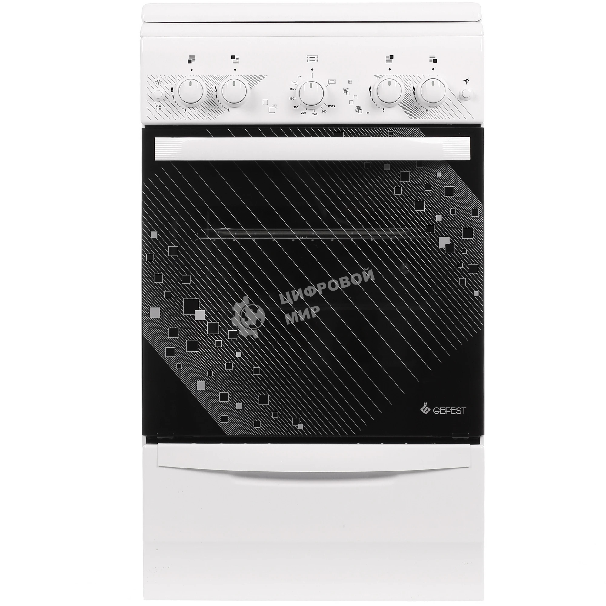 Плита газовая Gefest ПГ 5100-02 0009 белый, конфорок 4 шт, духовка 52 л, 50 см x 85 см x 58.5 см