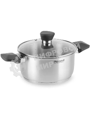 Кастрюля с/кр 20 см (2,8 л) серые ручки Rondell 714-RDS Strike
