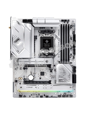 Материнская плата ASRock X870 STEEL LEGEND WIFI, AM5, AMD X870, 4xDDR5, 4xSATA, 3xM.2, 1xPCIe 5.0 x16, 1xPCIe 5.0 x4, 1xHDMI, 1x2.5Gb LAN, Wi-Fi 7, Bluetooth 5.4, 2xUSB-C 40Gbps, 2xUSB-A 10Gbps, 3xUSB-A 5Gbps, 4xUSB-A 2.0, 1xTOSLINK, 2x3.5 мм, 7.1, ATX