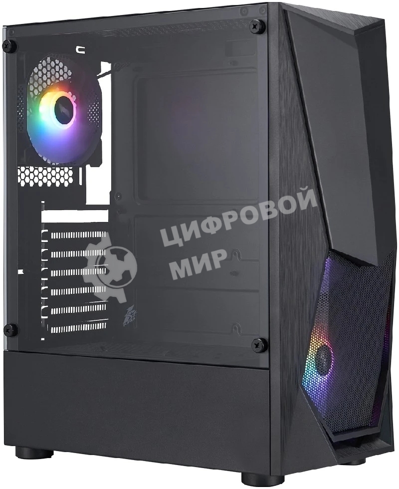 Компьютерный корпус 1STPLAYER DK DK-3 Black, ATX, 4x120мм FRGb fans